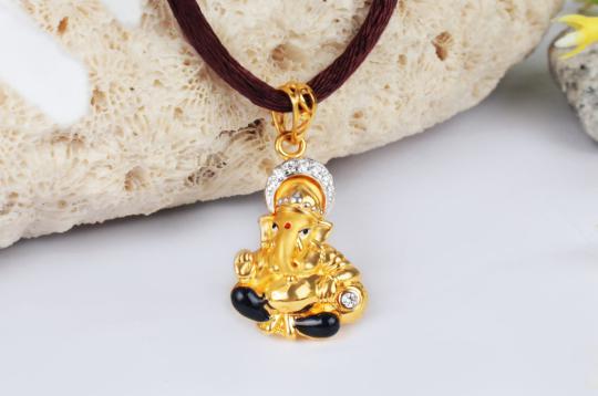 Ganesh Pendant in Gold - 2.68 gms