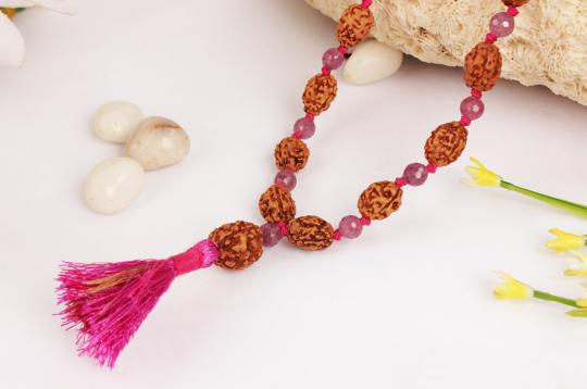 3 mukhi with Ruby mala