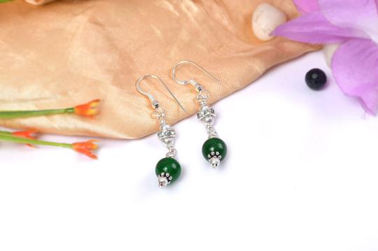 Green Agate Earring