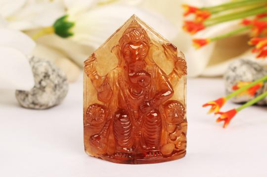 Gomedh Ganesha - 150.80 Carat
