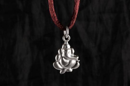 Ganesh Locket in Pure Silver - Design XVIII