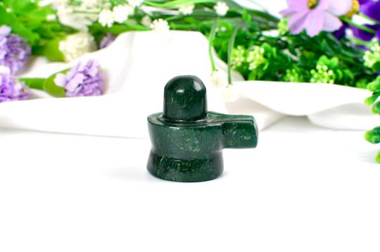 Green Jade Shivlinga - 83 gms - I