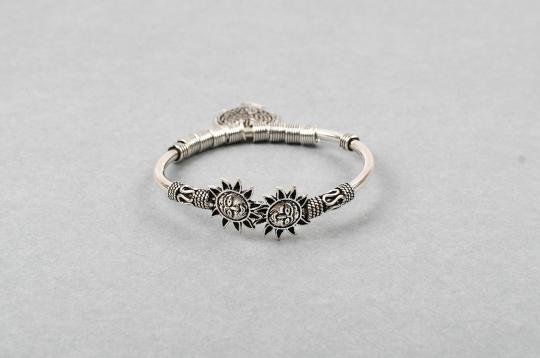 Hanging Fish Designer Kada in Pure Silver