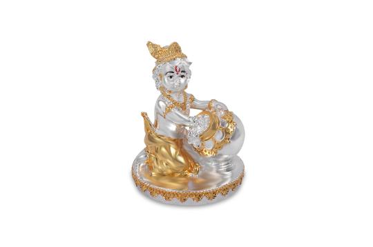 Bal Krishna with gold silver coating