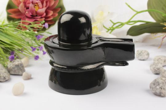 Black Agate Shivlinga - 1.129 Kgs