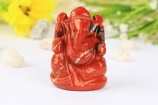 Ganeshji in Red Jasper - 106 gms