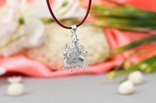 Durga Locket in Pure Silver - Design X