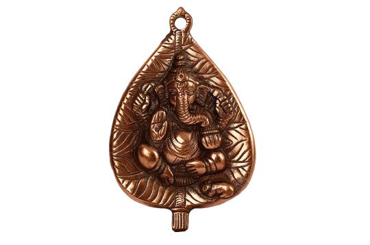 Peepal Leaf Ganesha Wall Artifact
