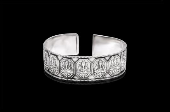 Ganesh Kada in pure silver - Design II