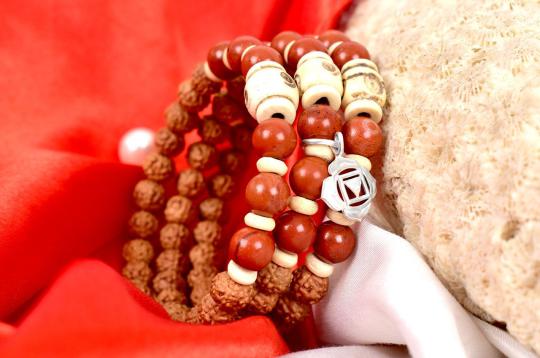 6 Mukhi Rudraksha and Jasper Bracelet - II