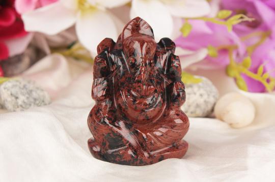 Mahogany Obsidian Ganesha - 86 gms