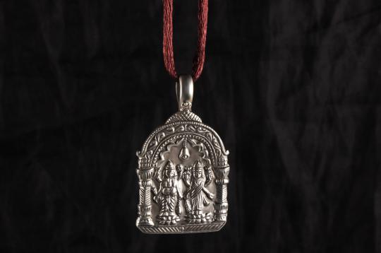 Lakshmi Ganesh Pendent in Pure Silver