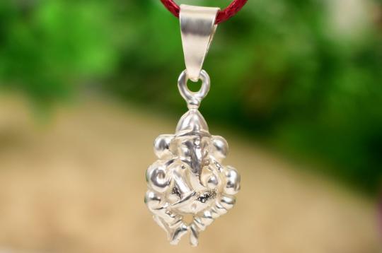Ganesh Locket - in Pure Silver - Design XVII