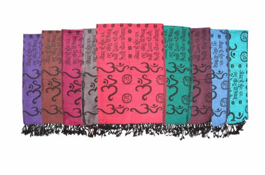 Gayatri Mantra Shawl in Soft Jacquard Fabric