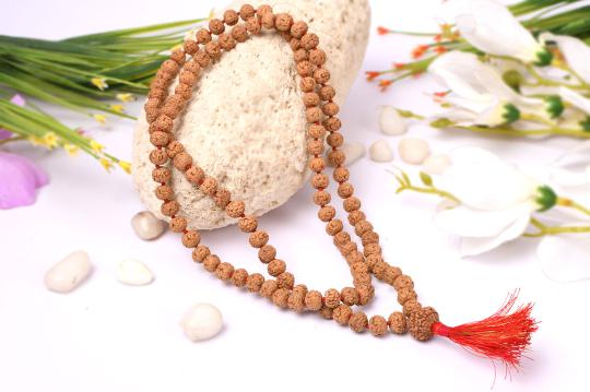 7 mukhi Mahalaxmi mala - 8 mm - Chikna beads