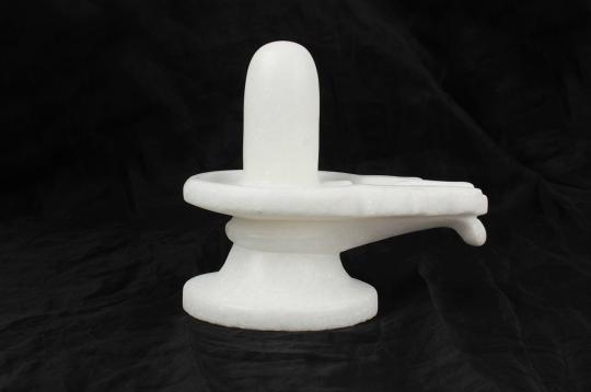 Shivling in white Marble