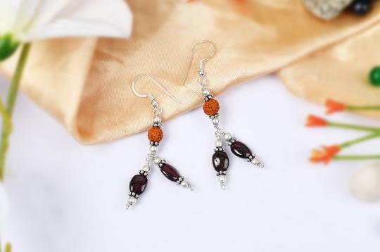 Bloom Garnet Earring
