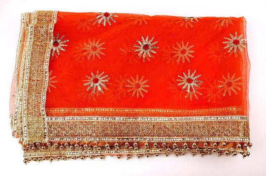 Orange Net Mata ki Chunri - III