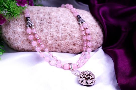 7 Mukhi and Rose Quartz Mala
