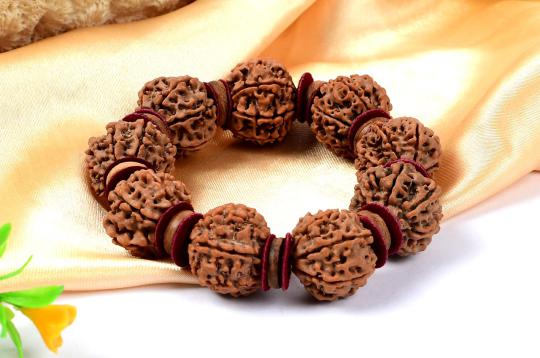 7 Mukhi Nepal Rudraksha beads bracelet - Design III