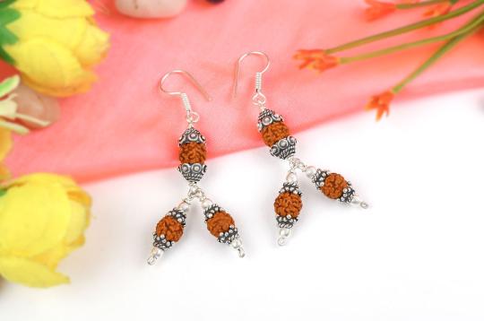 Rudraksha earring - Design III