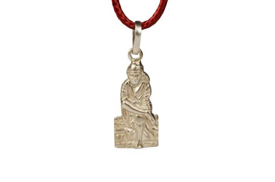 Saibaba Locket in Pure Silver - Design VI