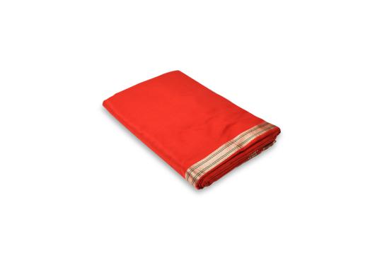 Red Silk Dhoti with Shawl