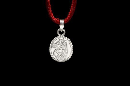 Radha Krishna Locket in Pure Silver - Design I