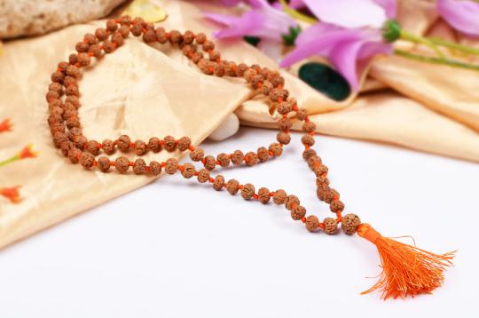 6 Mukhi Semi Chikna Mars Mala - 6 mm