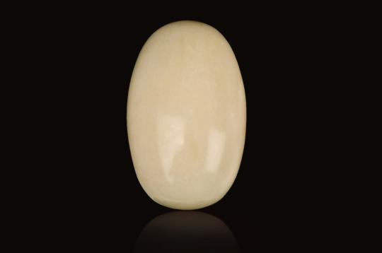 White Narmada Lingam - 6.5 inches