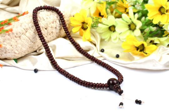 Rosewood mala - Elliptical beads