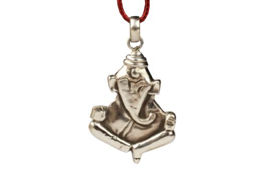 Ganesh Locket in Pure Silver - Design VII
