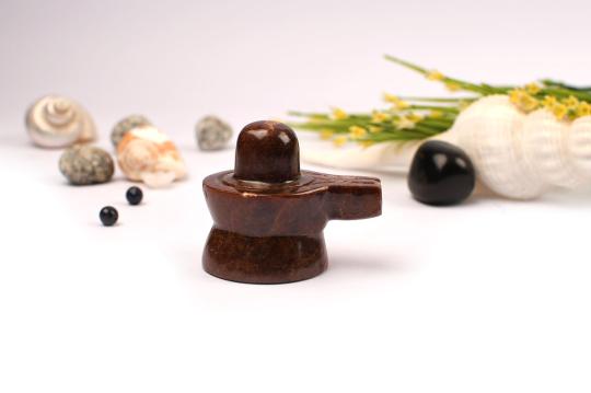 Gomed Hessonite Shivlinga - 153 gms