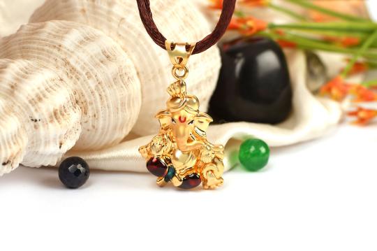 Ganesh Pendant in Gold - 3.05 gms