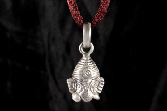 Ganesh Locket in Pure Silver - Design XLII