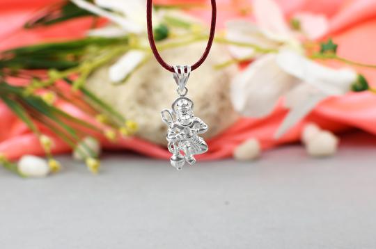 Hanuman locket in pure silver - Design X