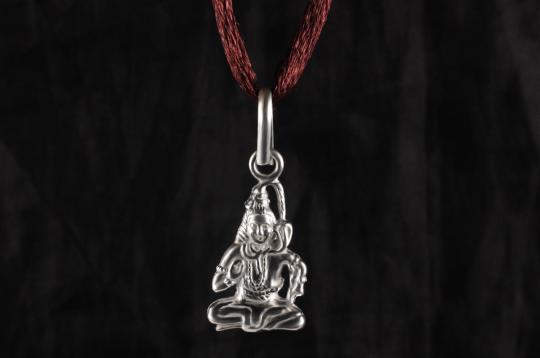 Shiva Locket in Pure Silver - Design III