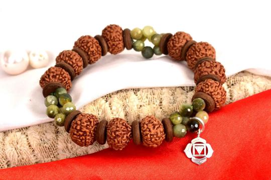 8 Mukhi Rudraksha and Cats Eye Bracelet