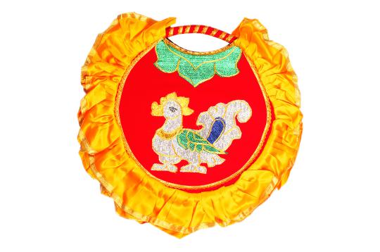 Artistic Temple Fan - Peacock Design