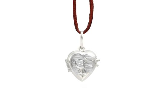 Heart Locket in pure silver - OM Design
