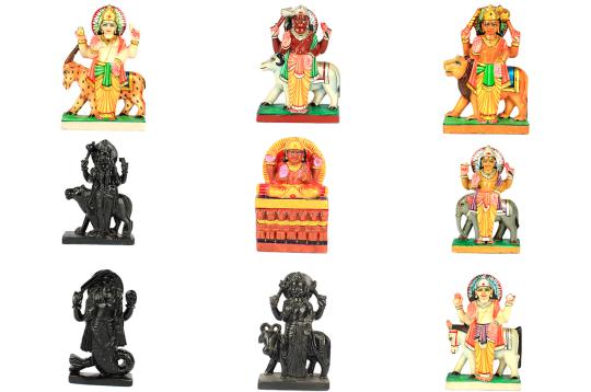 Navgraha set marble idol