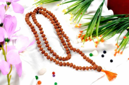 Rare 7 mukhi Mahalaxmi mala - 10mm button shape