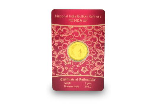 4 gm Pure Gold Coin - 24 carat