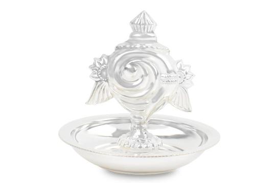 Flower Incense Stand in Pure Silver