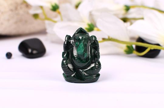 Malachite Ganesha - 53 gms