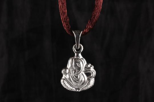 Ganesh Locket in Pure Silver - Design XXVI