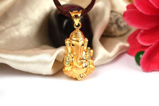 Ganesh Pendant in Gold - 2.52 gms