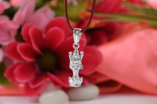 Mahalaxmi Locket in Pure Silver - Design I