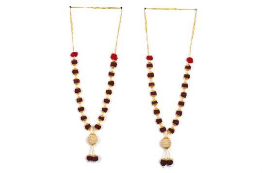 Rudraksha Beads Deity Garland - Set of 2