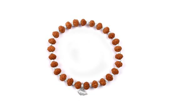 9 mukhi Durga Shakti bracelet from Java with silver balls